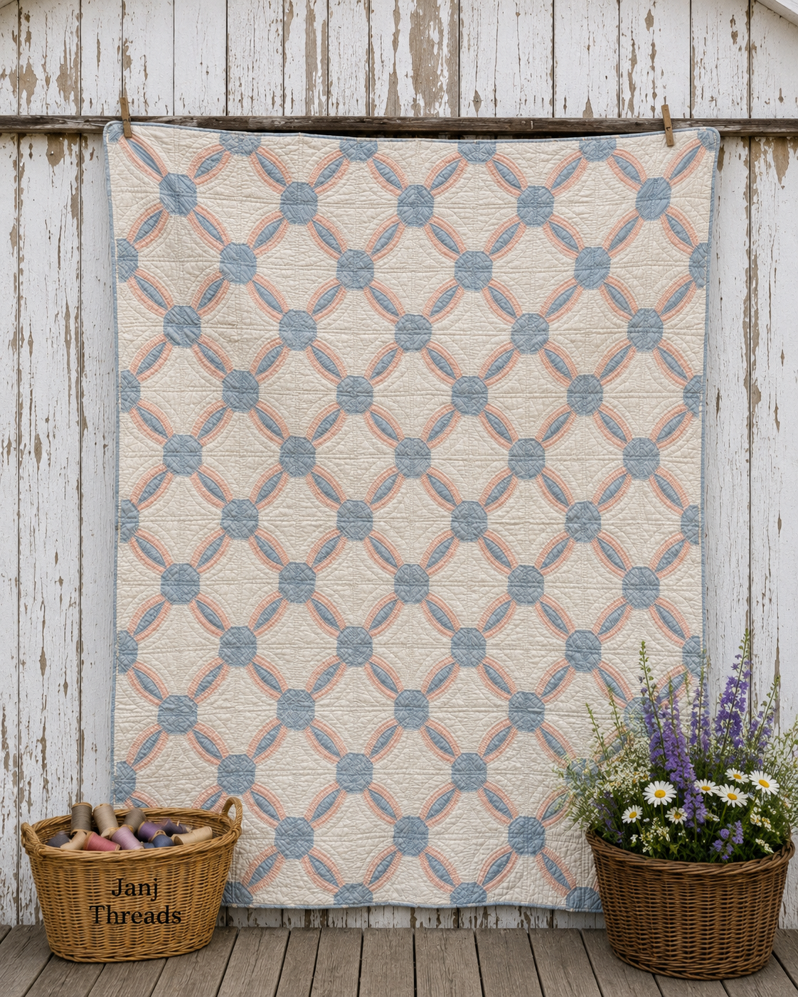Vintage Job's Tears Quilt