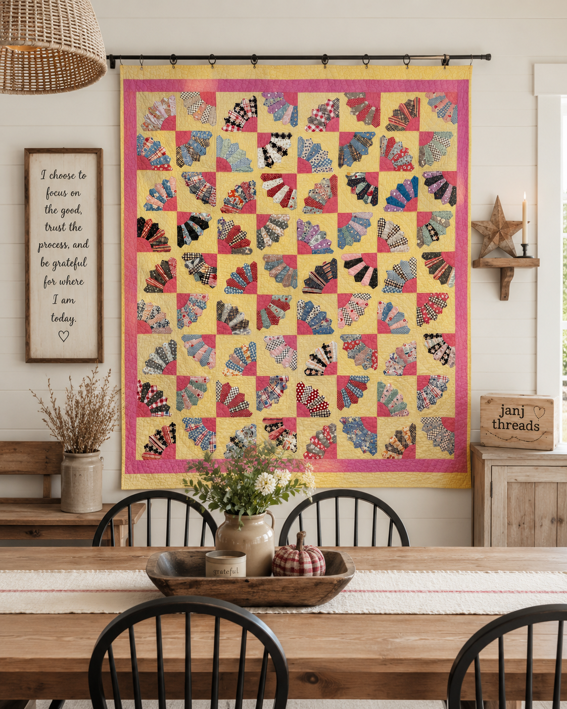 Vintage Grandmother's Fan QUilt