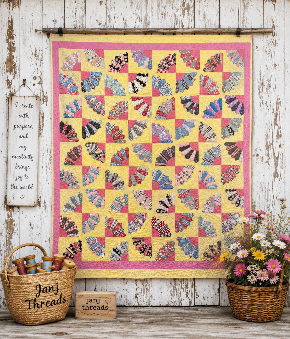 Vintage Grandmother's Fan QUilt