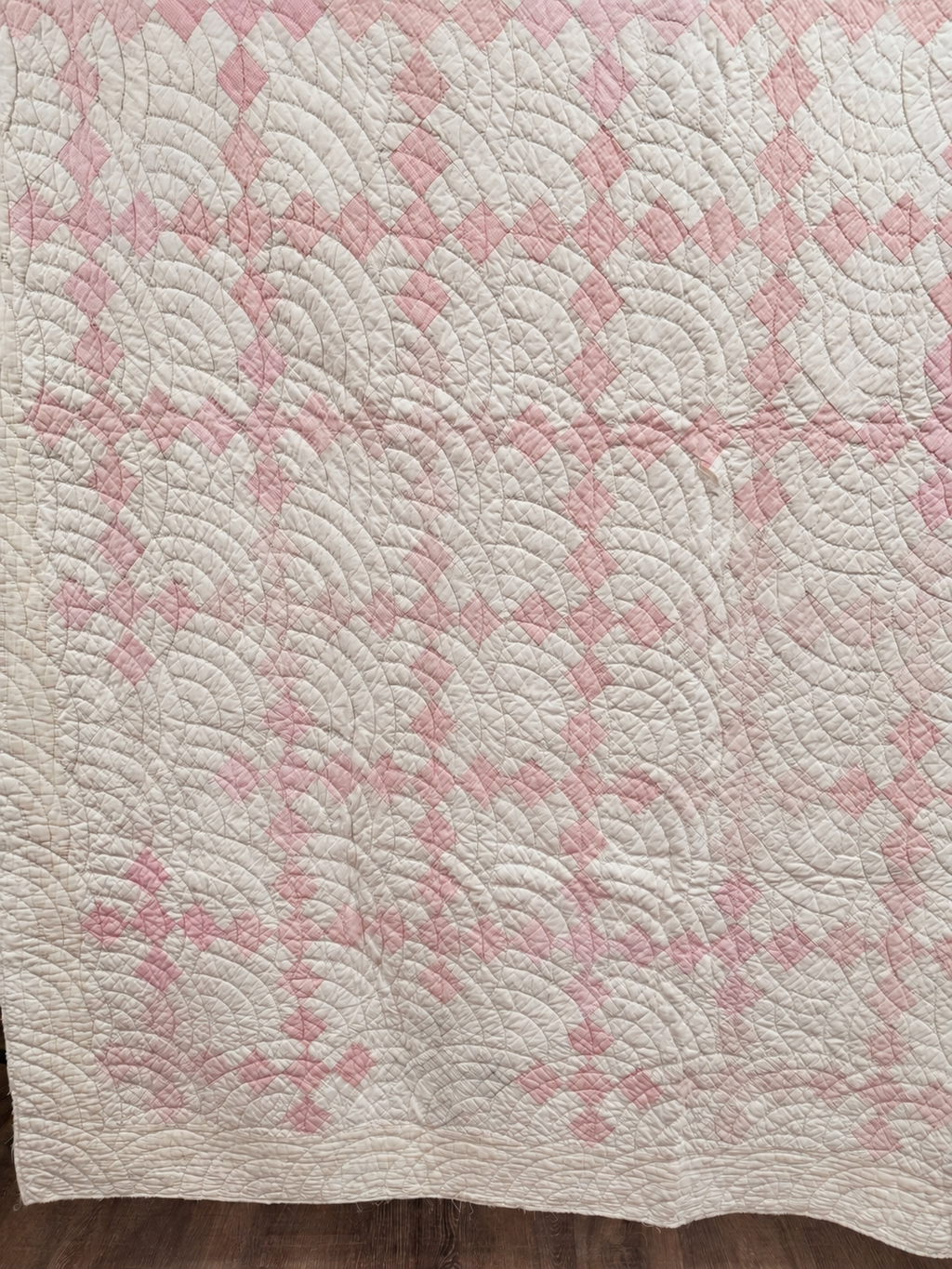 **SOLD Antique Quilt Pink Irish Chain SOLD**
