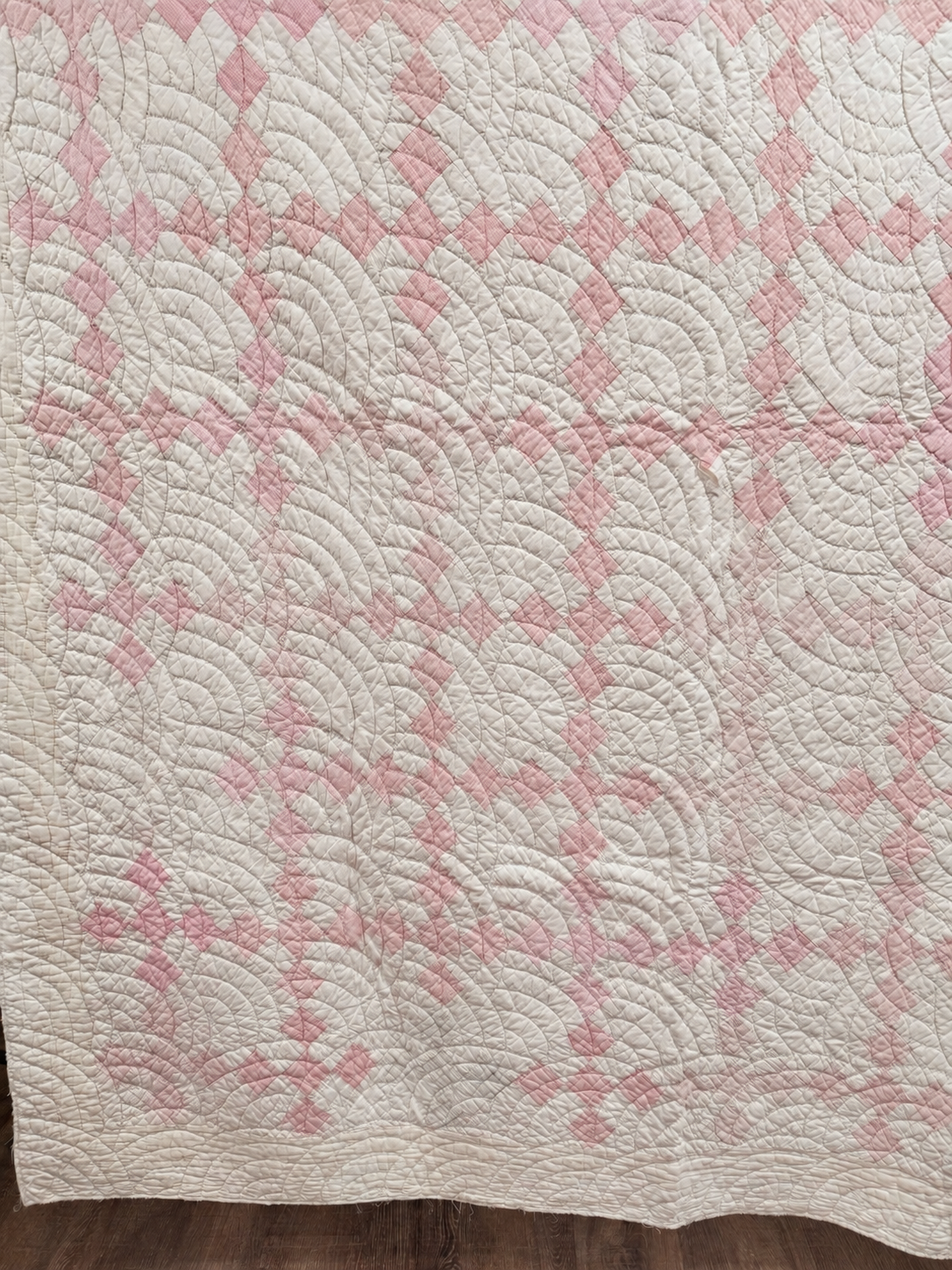 **SOLD Antique Quilt Pink Irish Chain SOLD**