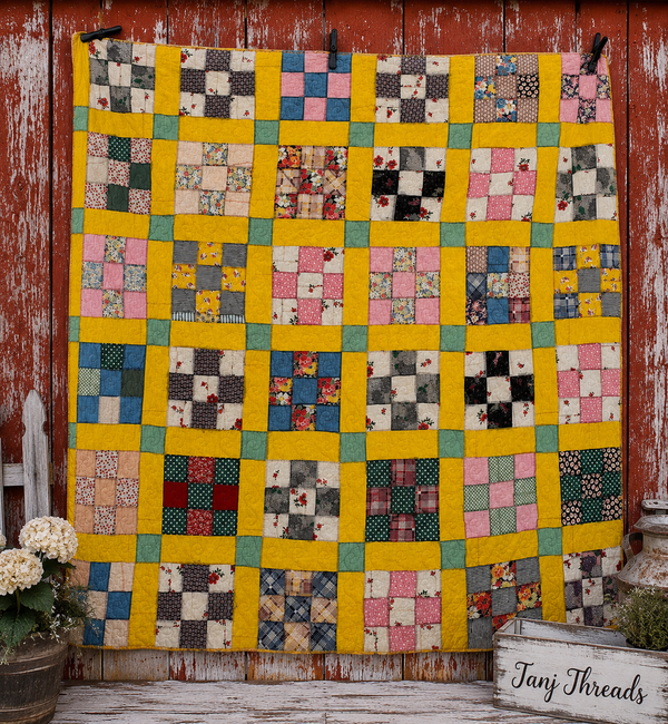 Vintage Nine Patch Quilt
