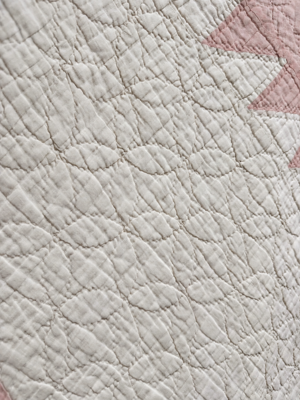 Vintage Quilt Pink Applique Basket