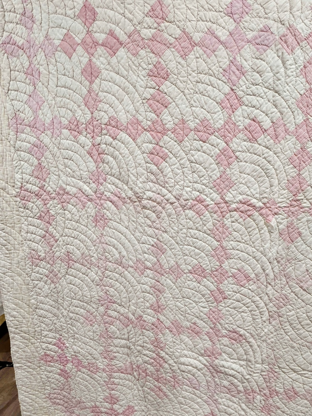 **SOLD Antique Quilt Pink Irish Chain SOLD**