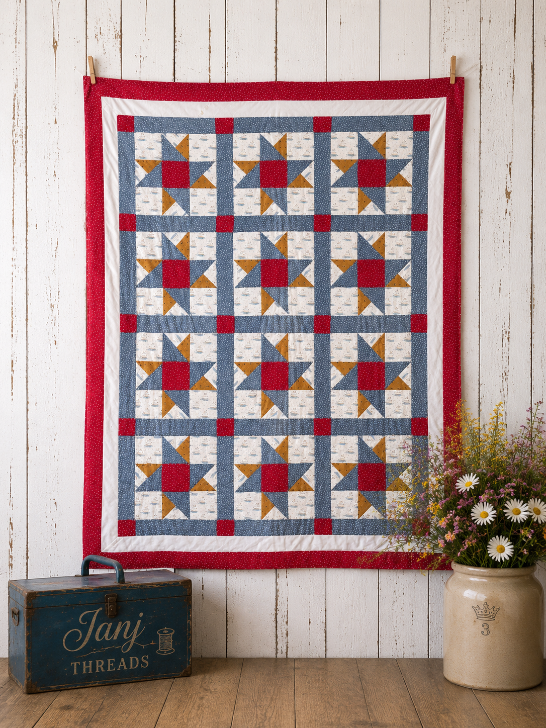Vintage Ohio Star Quilt