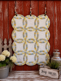 Vintage Double Wedding Ring Crib Quilt