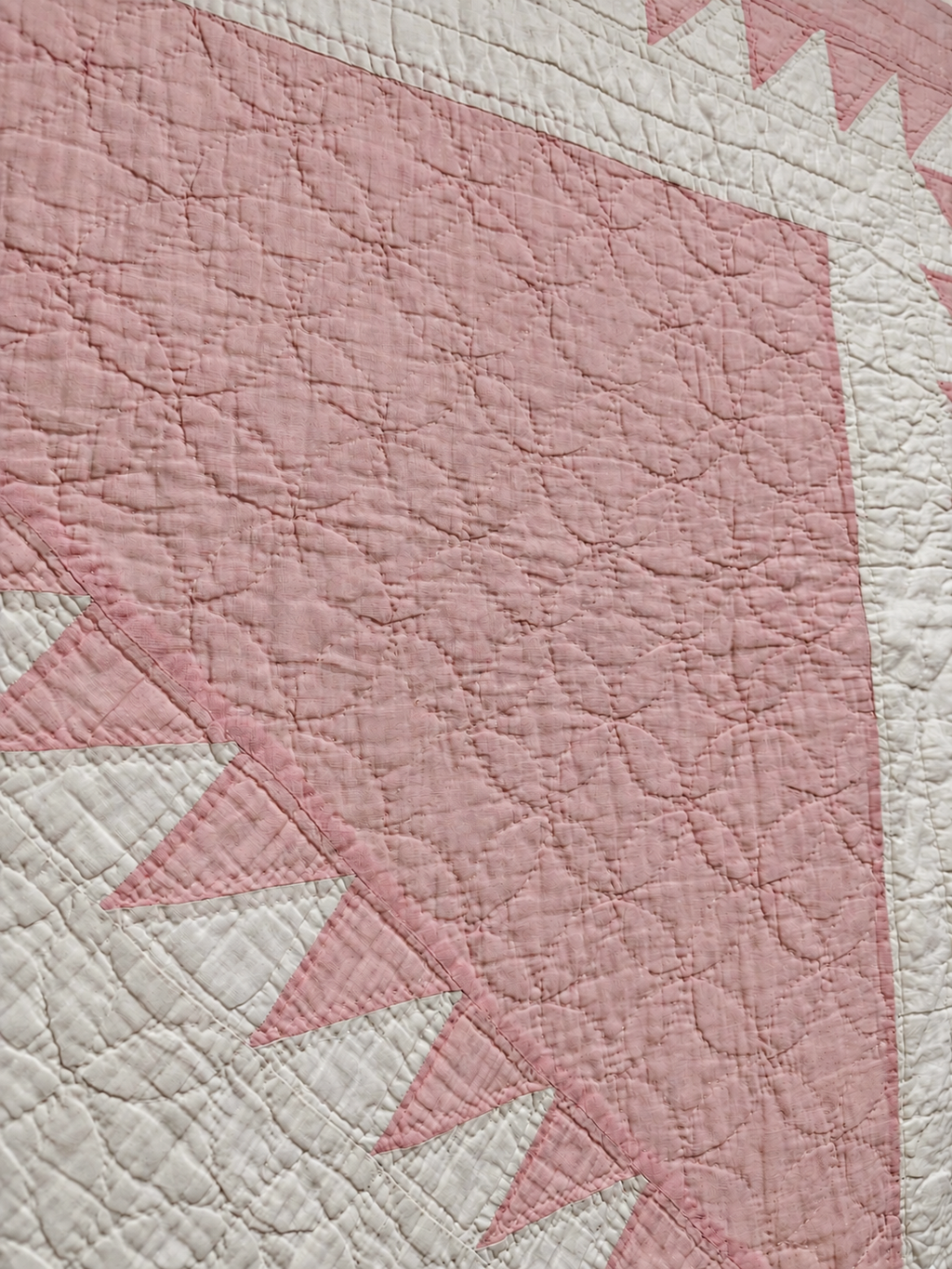 Vintage Quilt Pink Applique Basket