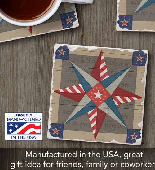 American Guiding Star Single Absorbent Tumbled Tile Coaster