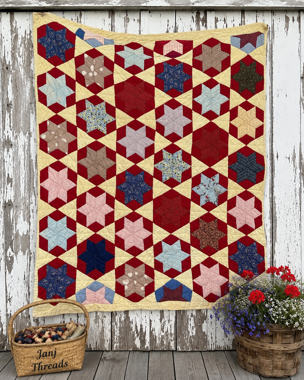 Antique Hexagonal Quilt