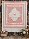 Vintage Quilt Pink Applique Basket
