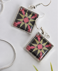 Arrow Star Dangle Earrings by Quilt Design Jewelry
