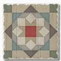 Barn Star Single Absorbent Stone Tumbled Tile Coaster