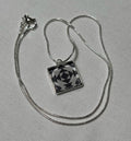 Black Pineapple Pendant and Chain by Quilt Design Jewelry