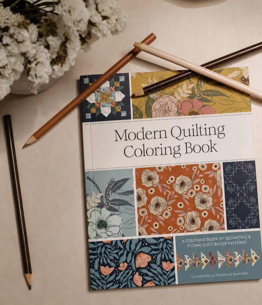Modern Quilting Coloring Book: Adult Coloring Book