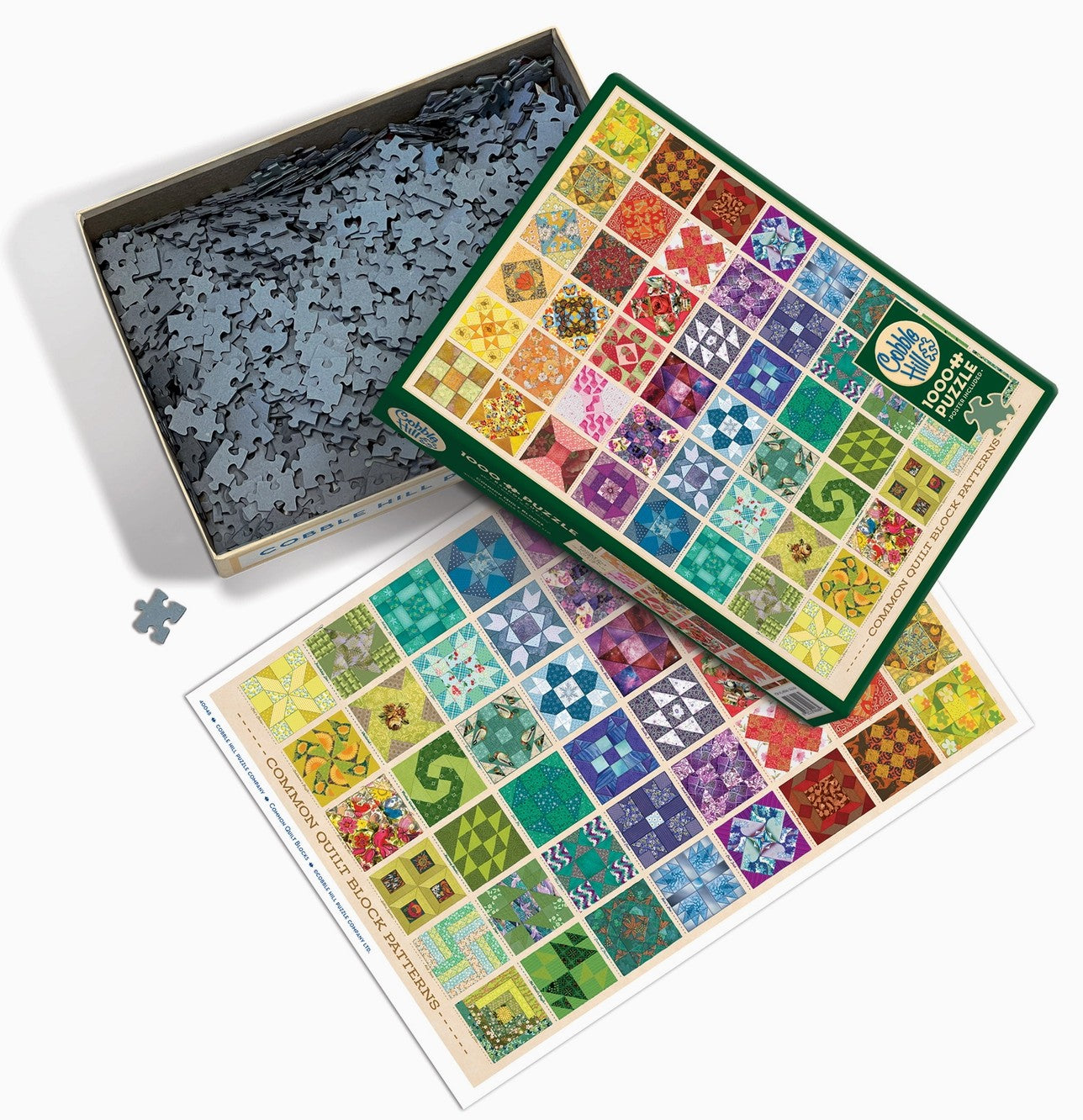 Cobble Hill Jigsaw Puzzle - Common Quilt Blocks - 1000 Piece