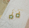 Cottage Cutie Quilt Block Dangle Earrings by Sydni Carlson Art