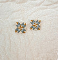 Country Meadows Quilt Block Stud Earrings by Sydni Carlson Art