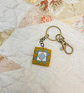 Countryside Quilt Block Keychain by Sydni Carlson Art