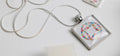 Double Wedding Ring Pastel Pendant and Chain by Quilt Design Jewelry