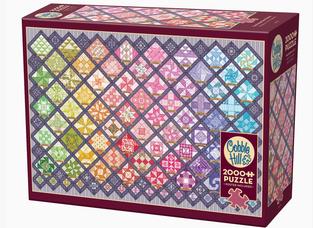 Cobble Hill Jigsaw Puzzle - Four Square Quilt Blocks - 2000 Piece
