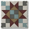 Friendship Star Single Absorbent Stone Tumbled Tile Coaster