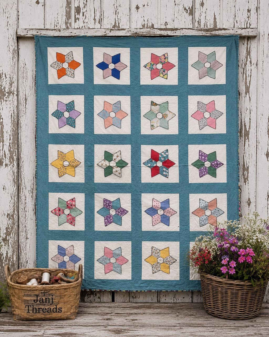 Hexagonal Star Quilt 