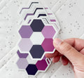 Hexie Blooms Purple Vinyl Sticker