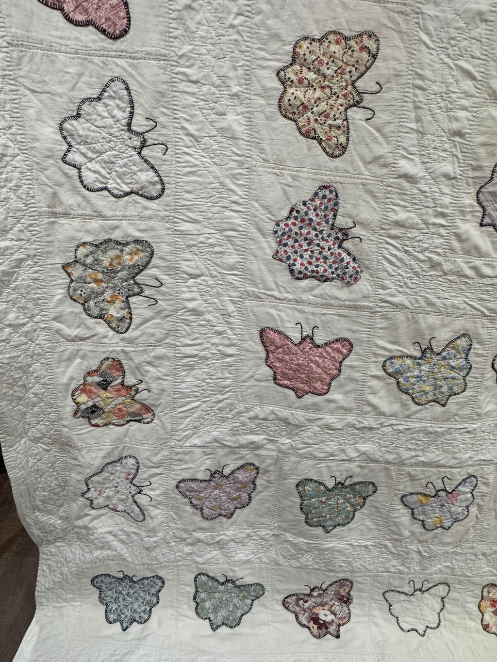**SOLD Vintage Quilt Appliqued Butterfly SOLD**
