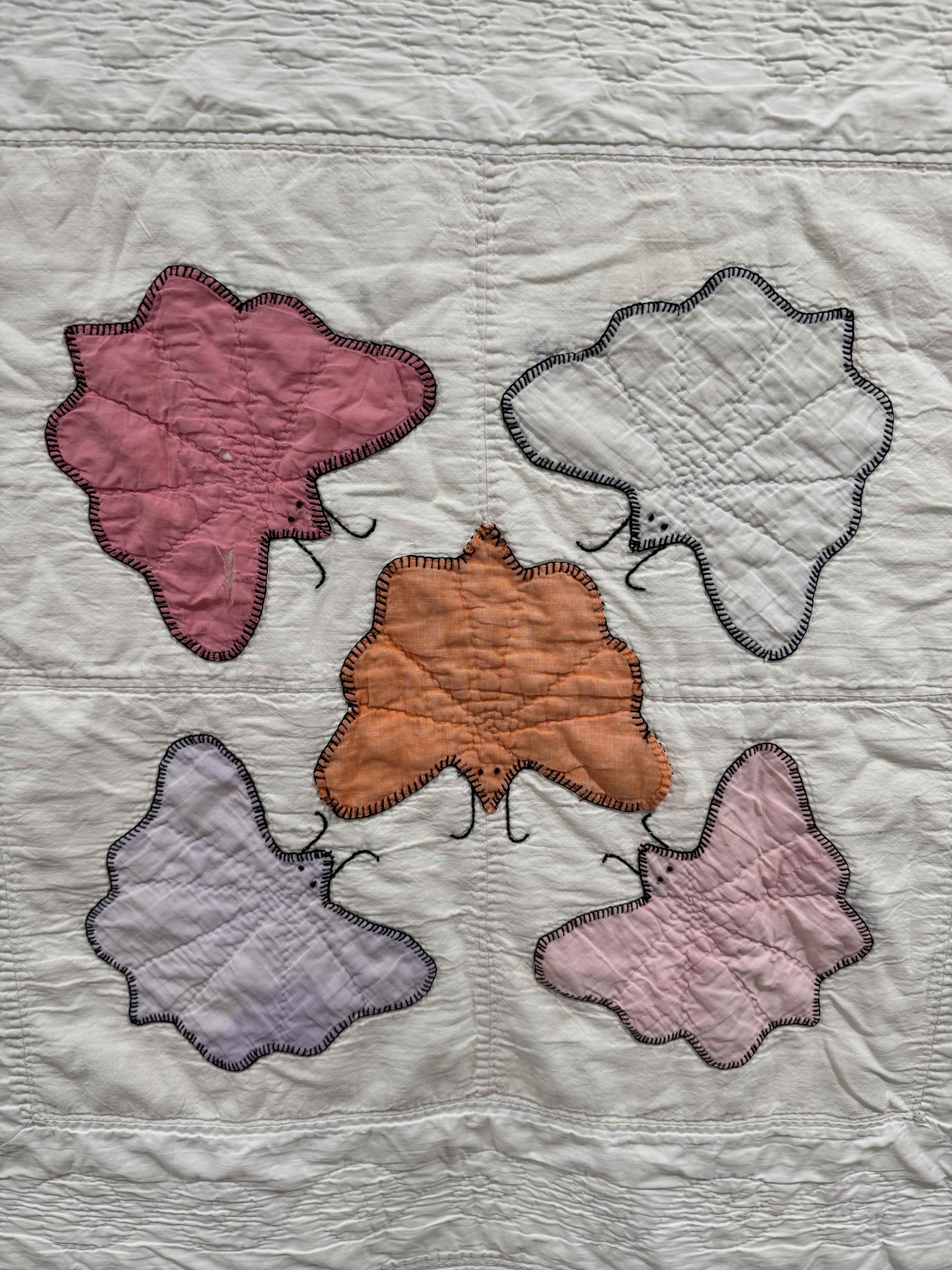 **SOLD Vintage Quilt Appliqued Butterfly SOLD**