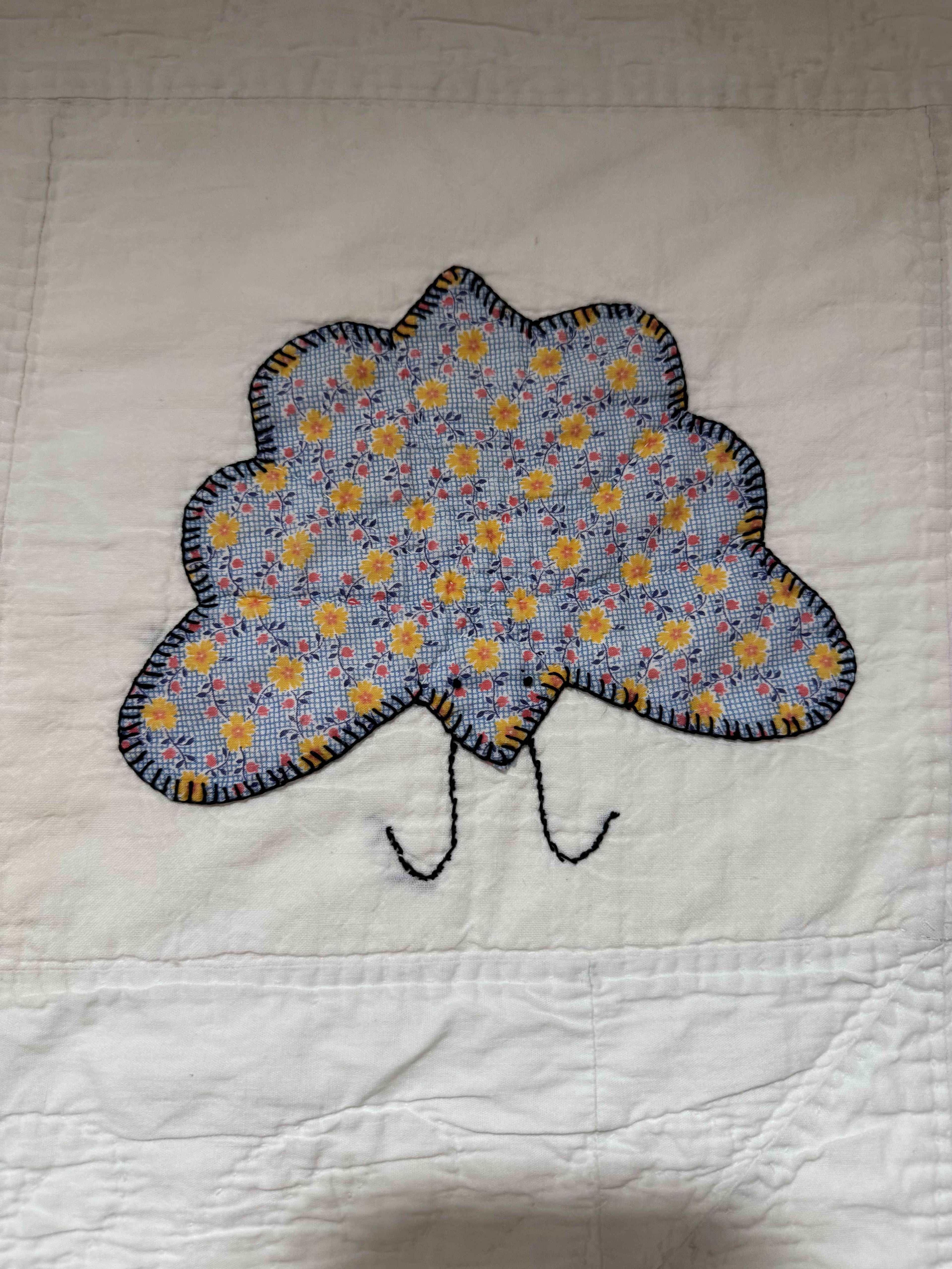 **SOLD Vintage Quilt Appliqued Butterfly SOLD**