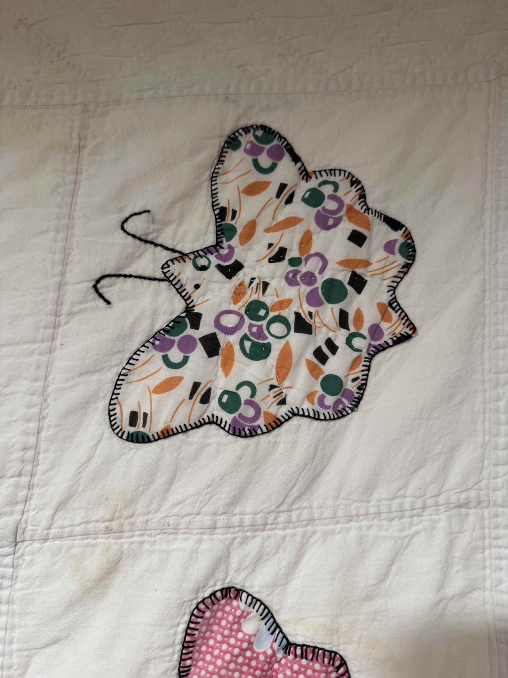**SOLD Vintage Quilt Appliqued Butterfly SOLD**