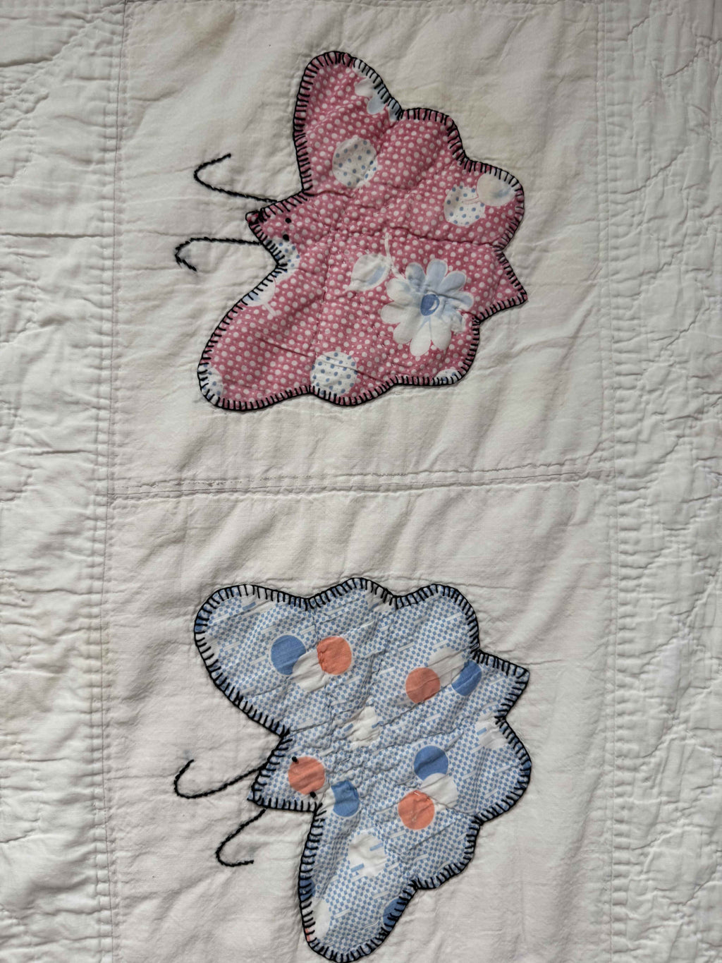 **SOLD Vintage Quilt Appliqued Butterfly SOLD**