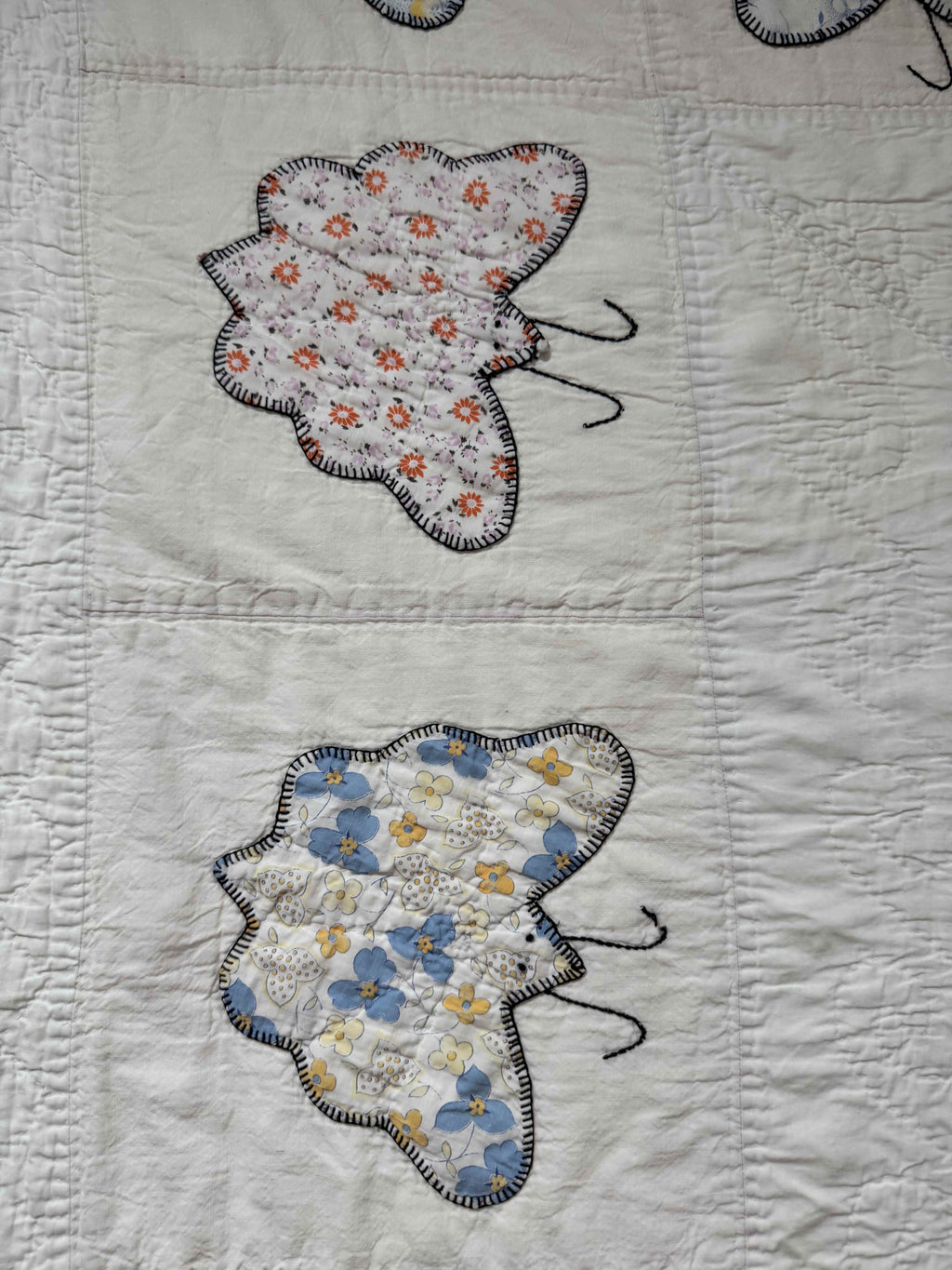 **SOLD Vintage Quilt Appliqued Butterfly SOLD**