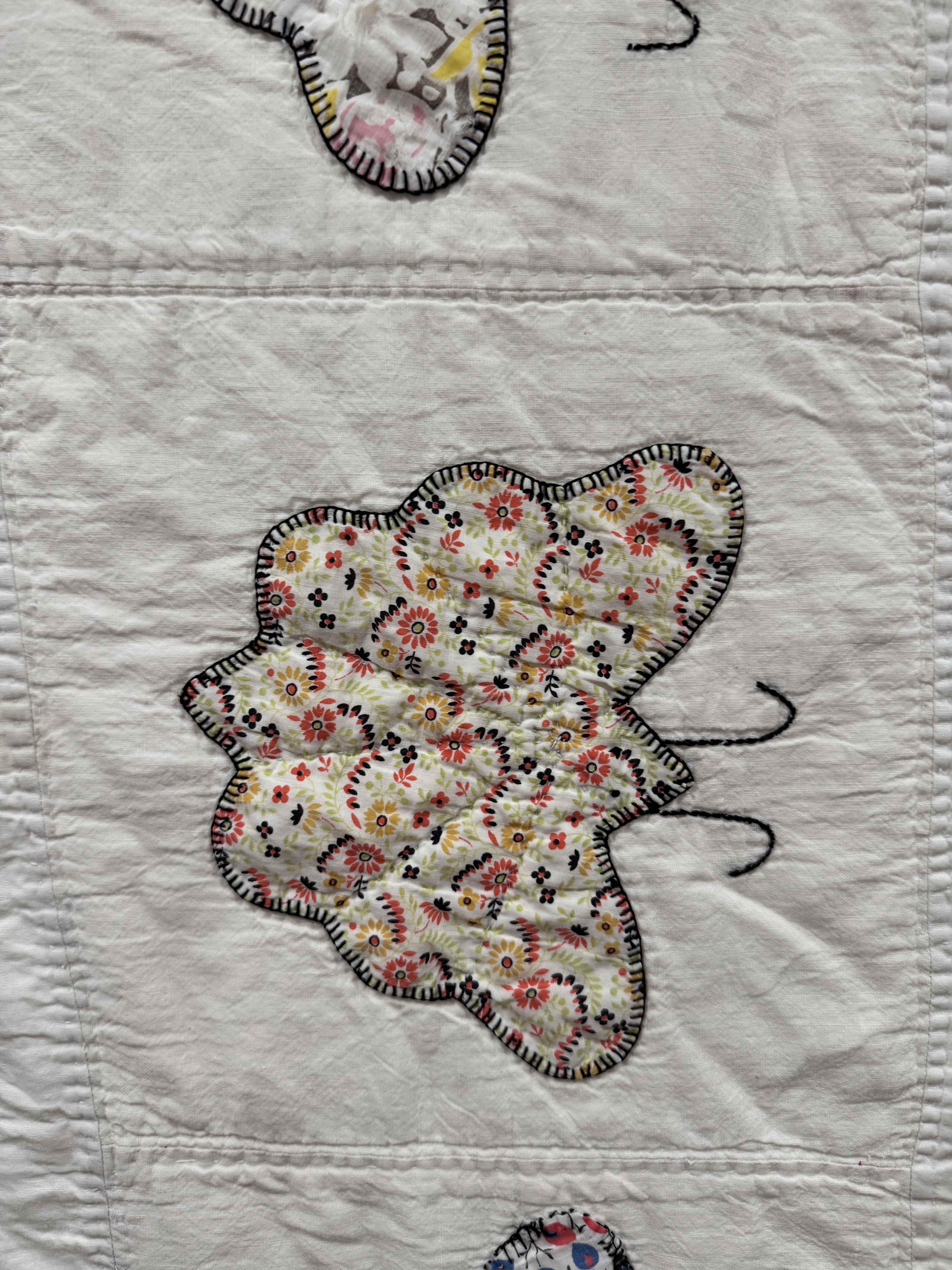 **SOLD Vintage Quilt Appliqued Butterfly SOLD**