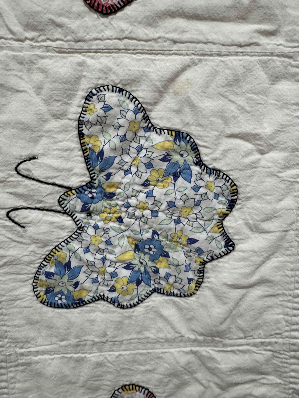 **SOLD Vintage Quilt Appliqued Butterfly SOLD**