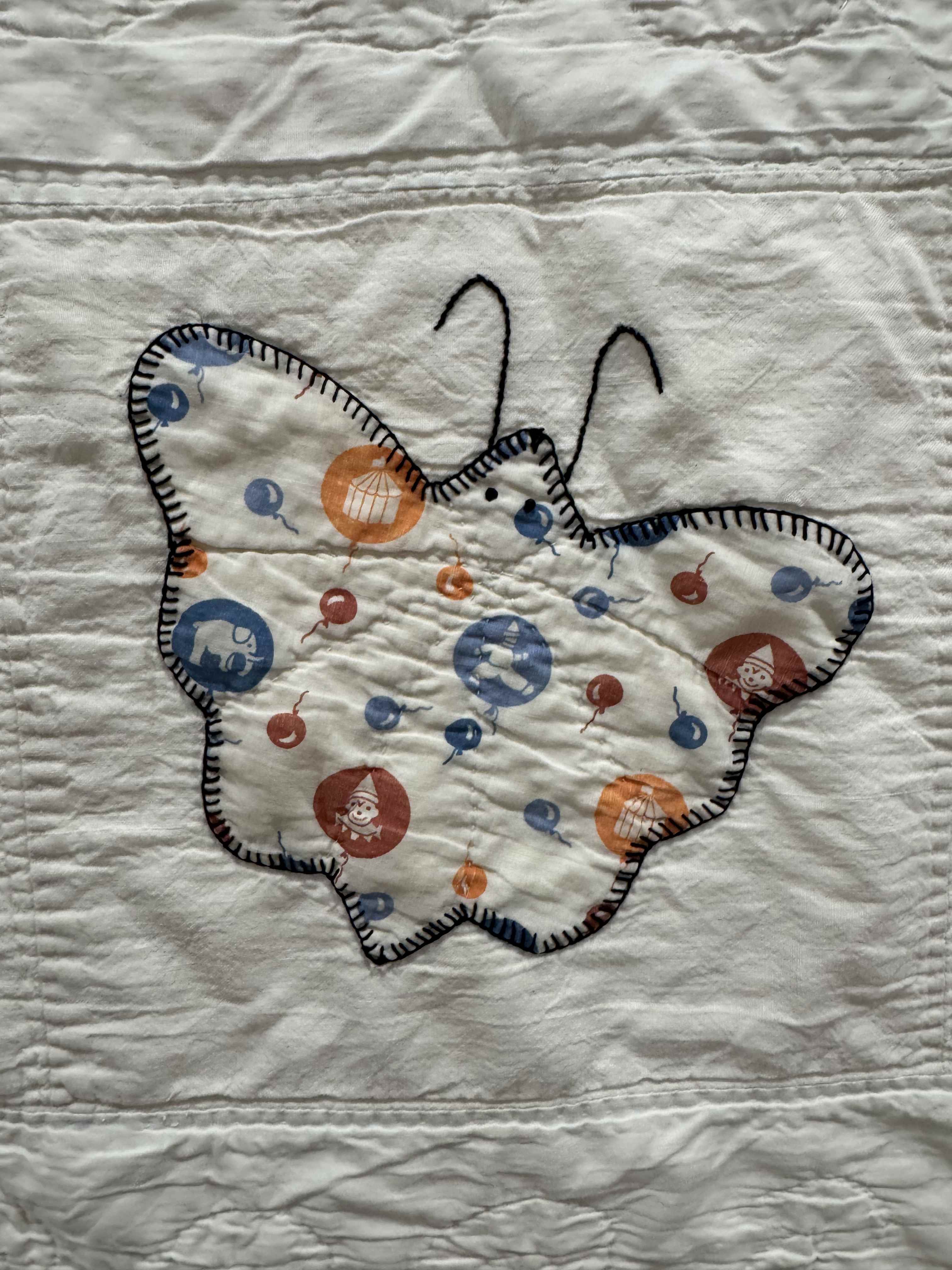 **SOLD Vintage Quilt Appliqued Butterfly SOLD**