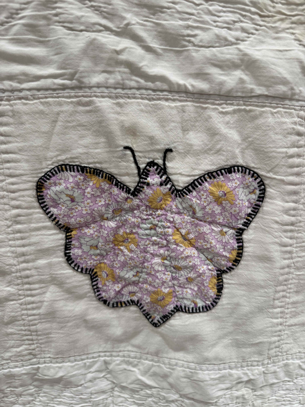 **SOLD Vintage Quilt Appliqued Butterfly SOLD**