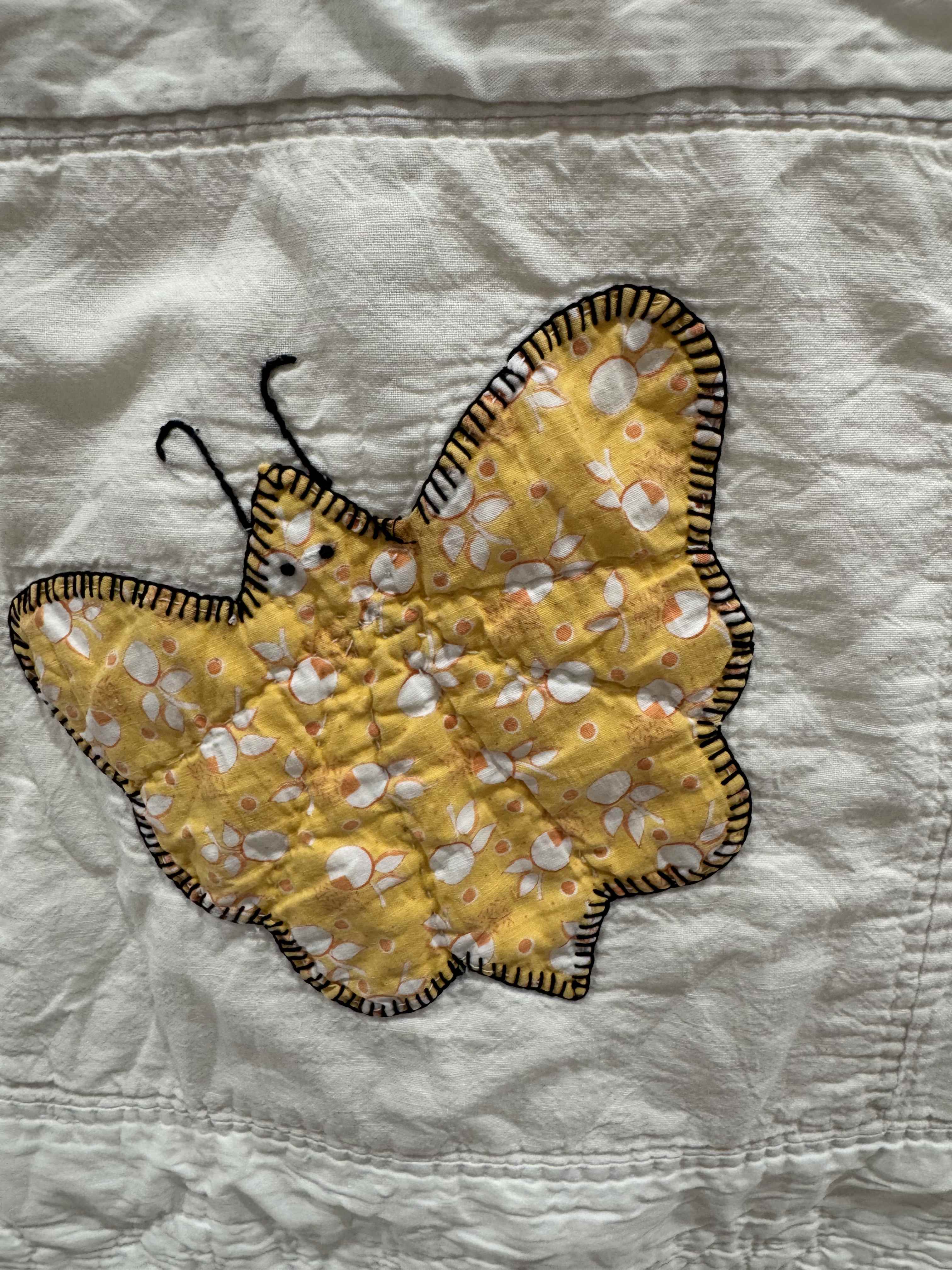 **SOLD Vintage Quilt Appliqued Butterfly SOLD**