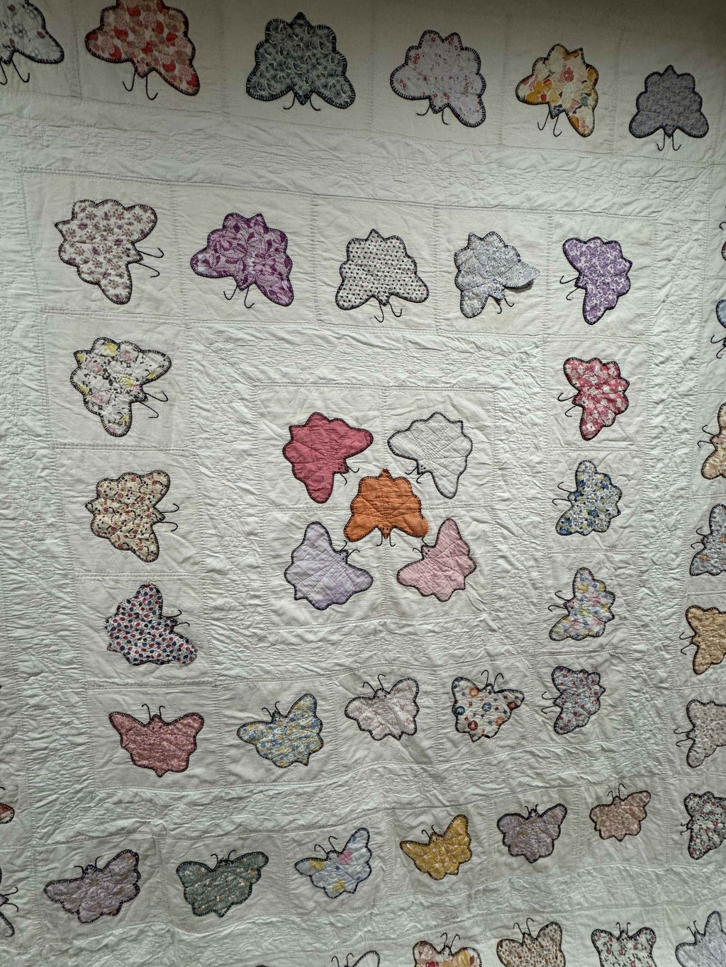 **SOLD Vintage Quilt Appliqued Butterfly SOLD**