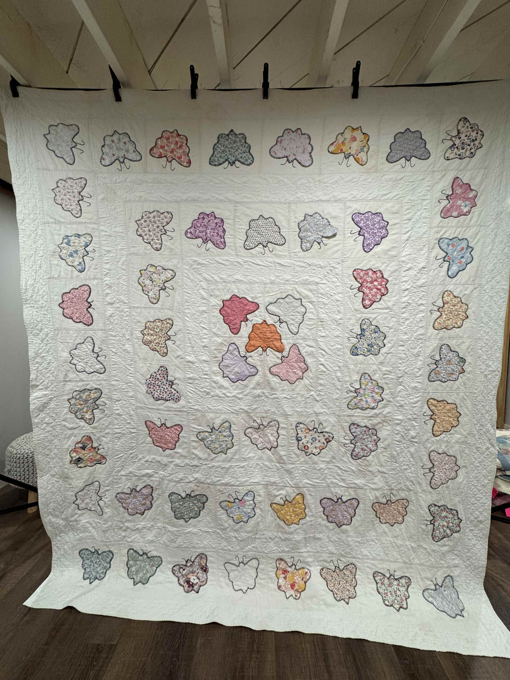 **SOLD Vintage Quilt Appliqued Butterfly SOLD**
