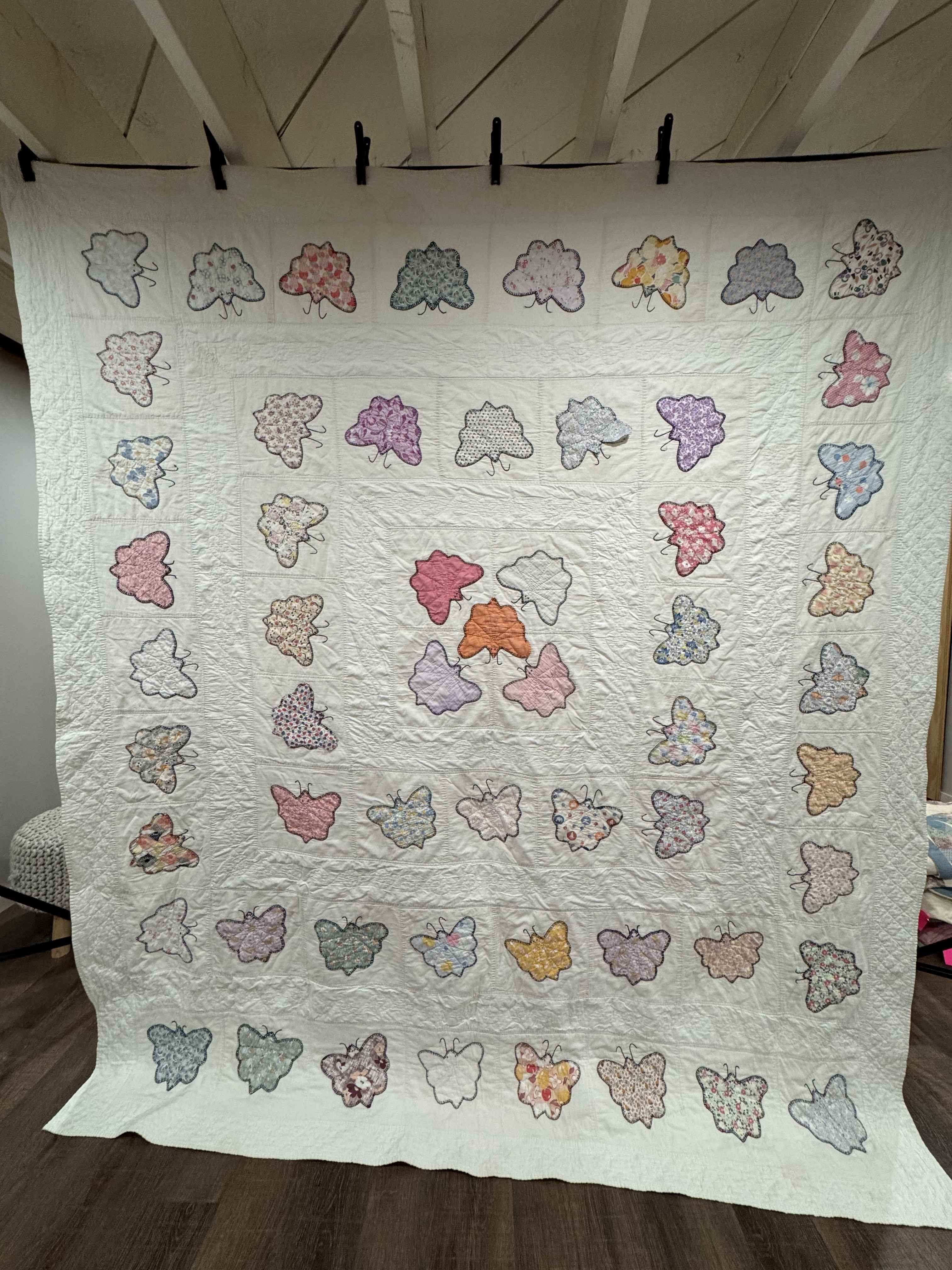 **SOLD Vintage Quilt Appliqued Butterfly SOLD**