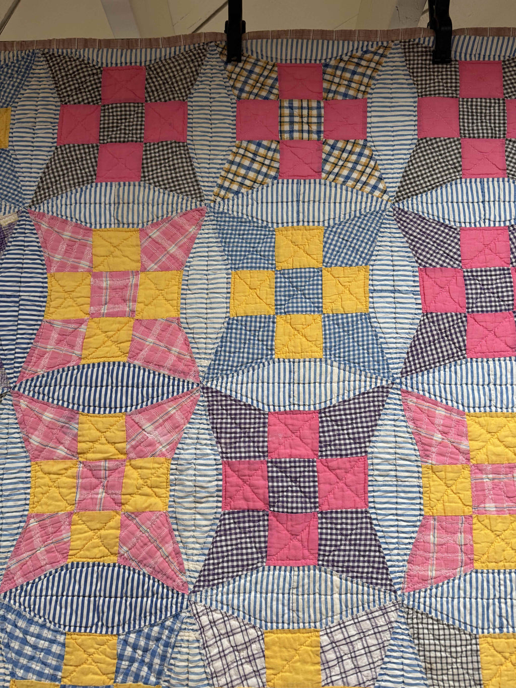 **SOLD Vintage Quilt Improved Nine Patch SOLD**