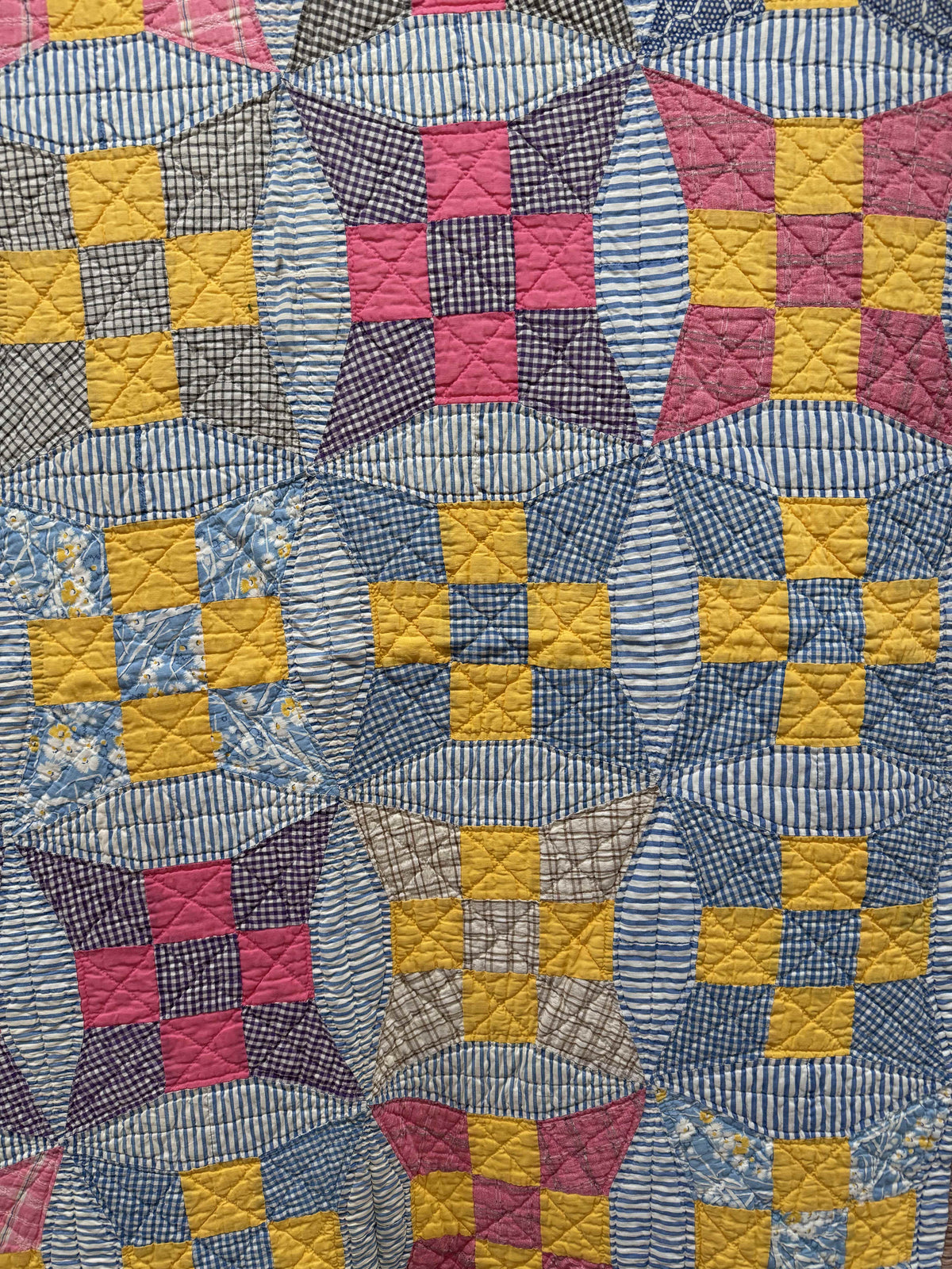 **SOLD Vintage Quilt Improved Nine Patch SOLD**