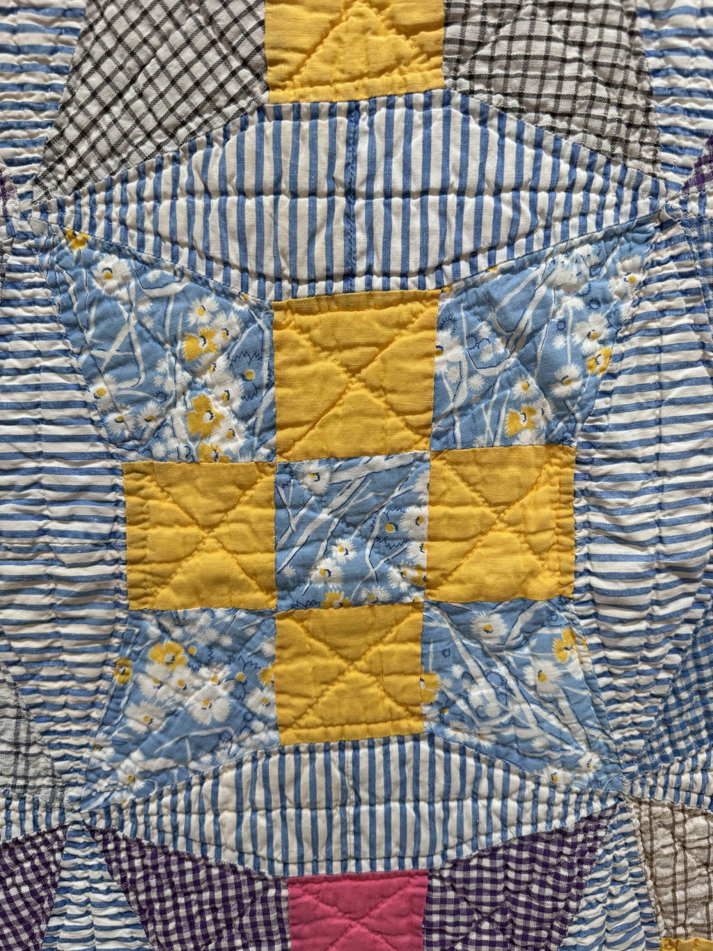 **SOLD Vintage Quilt Improved Nine Patch SOLD**