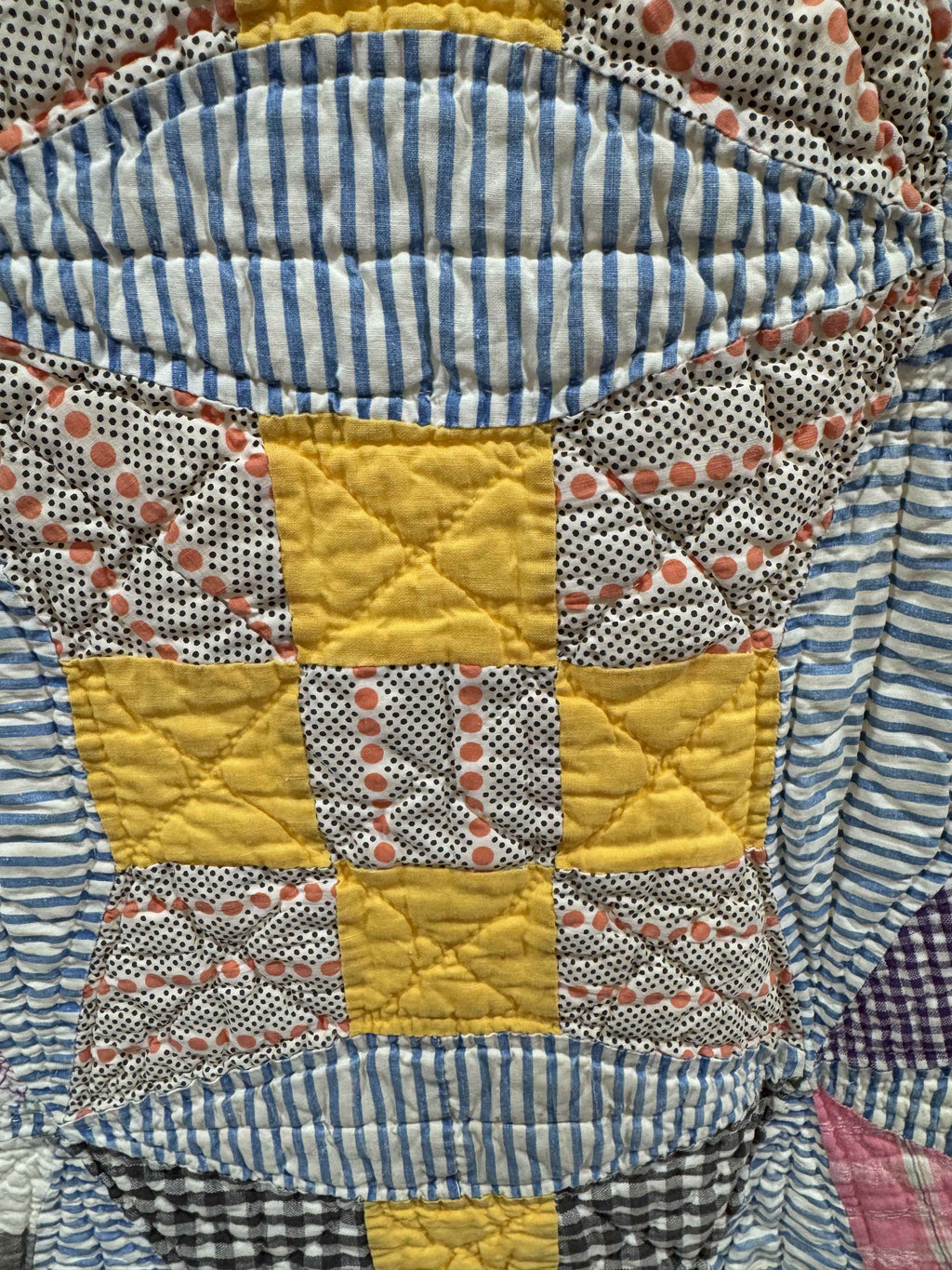 **SOLD Vintage Quilt Improved Nine Patch SOLD**