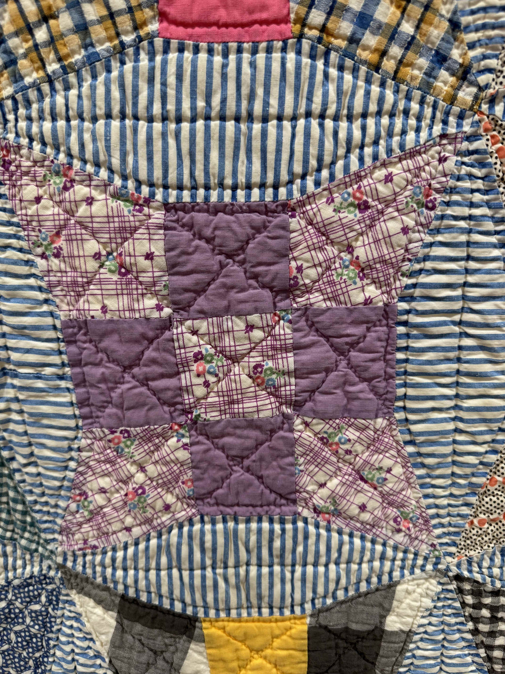 **SOLD Vintage Quilt Improved Nine Patch SOLD**