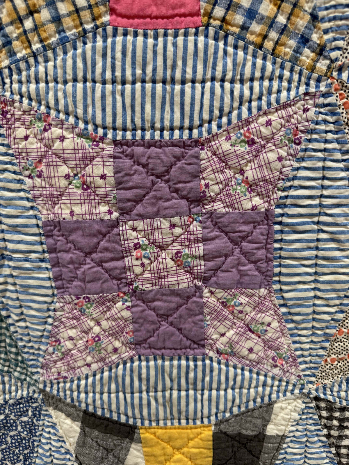 **SOLD Vintage Quilt Improved Nine Patch SOLD**