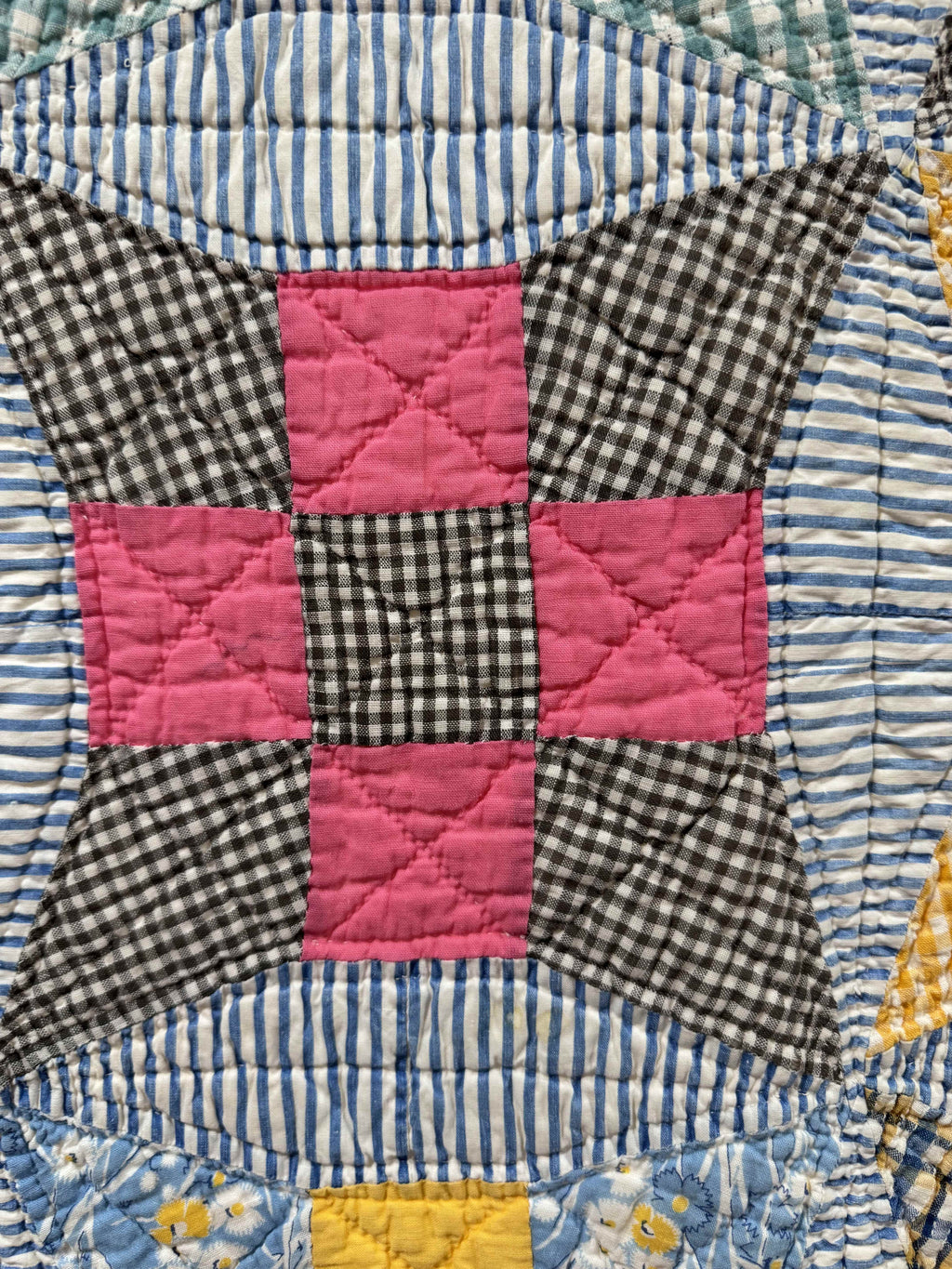 **SOLD Vintage Quilt Improved Nine Patch SOLD**