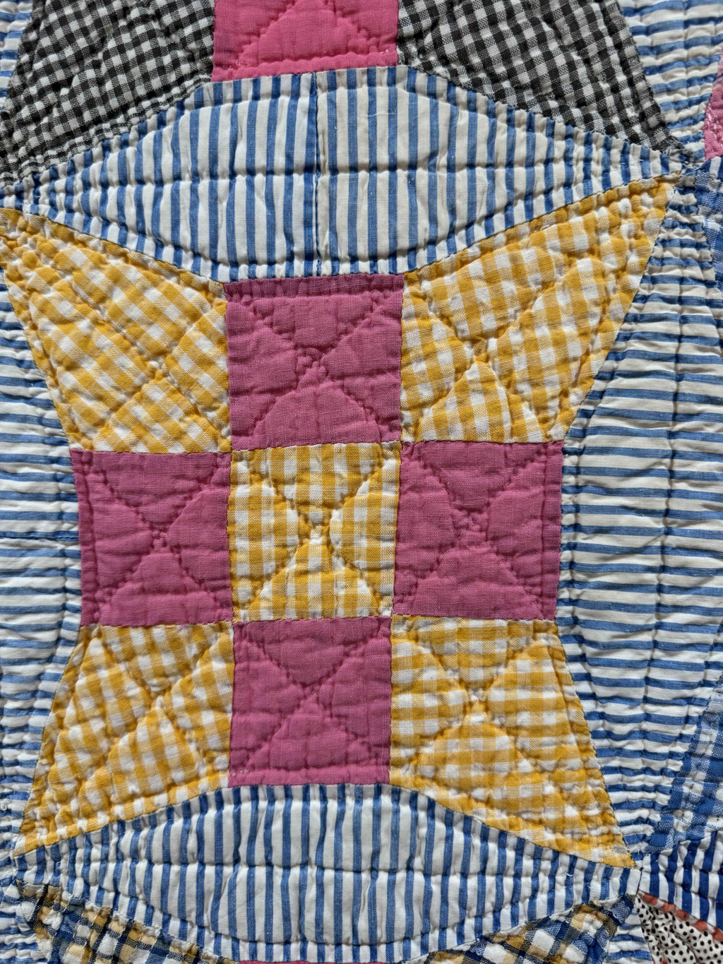 **SOLD Vintage Quilt Improved Nine Patch SOLD**