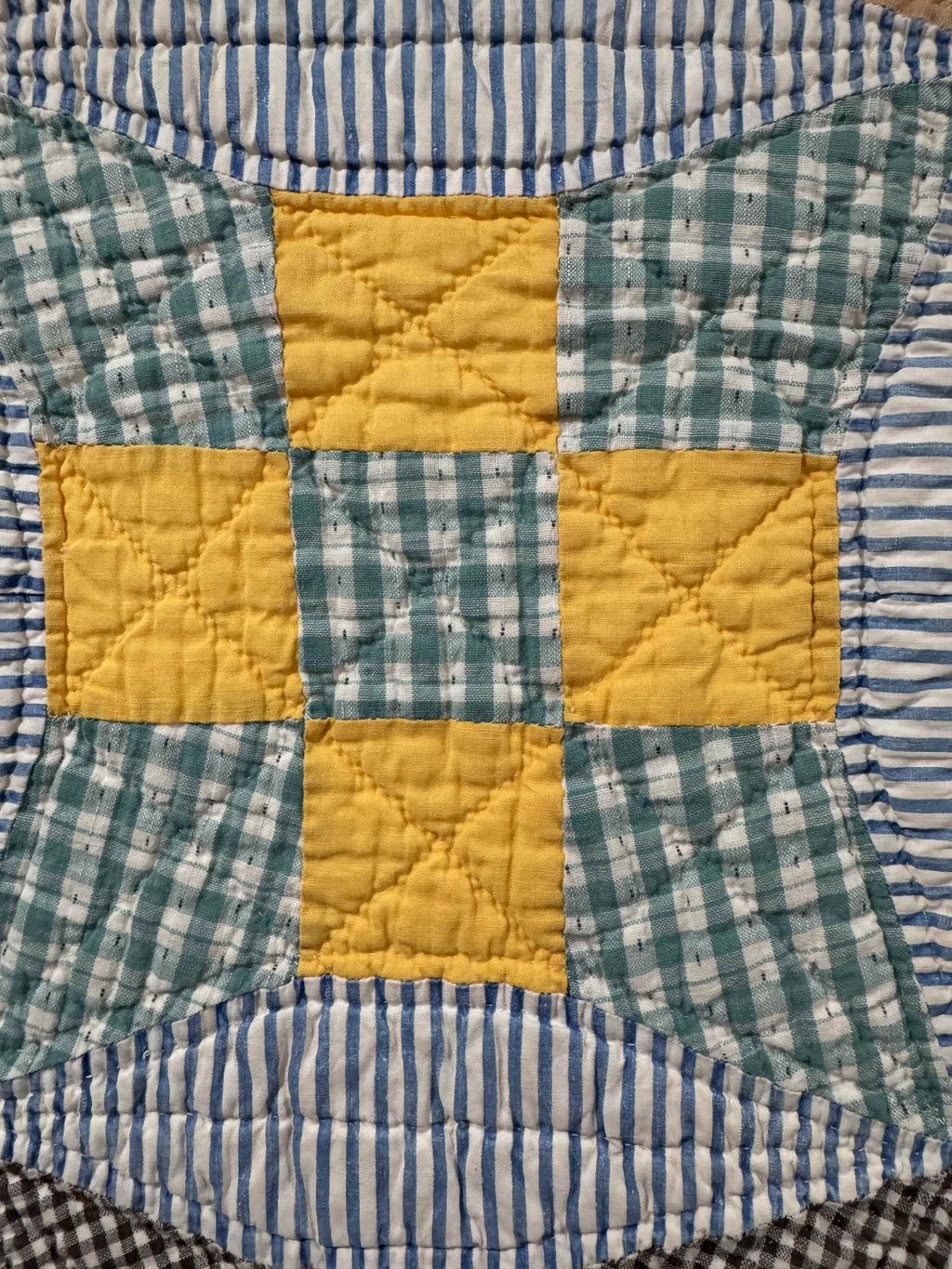 **SOLD Vintage Quilt Improved Nine Patch SOLD**
